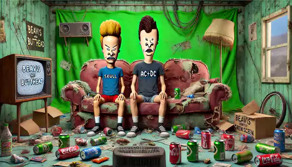 Beavis and butthead couch background green screen 1920x1080