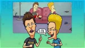 beavis and butthead couch background green screen